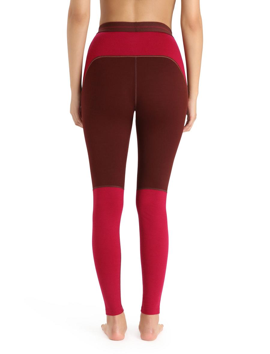 Base Layers Icebreaker Merino 260 ZoneKnit™ Leggings Femme Rose | FR 1891HAPK